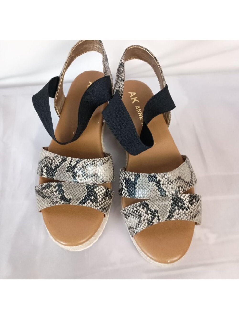 Anne Klein AK Charlie Wedge Sandals Womens 9 Casual Comfort Slip On Shoes - Picture 2 of 11